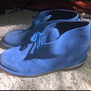 Clarks, Royal Blue, Blue Suede Chukka Boots